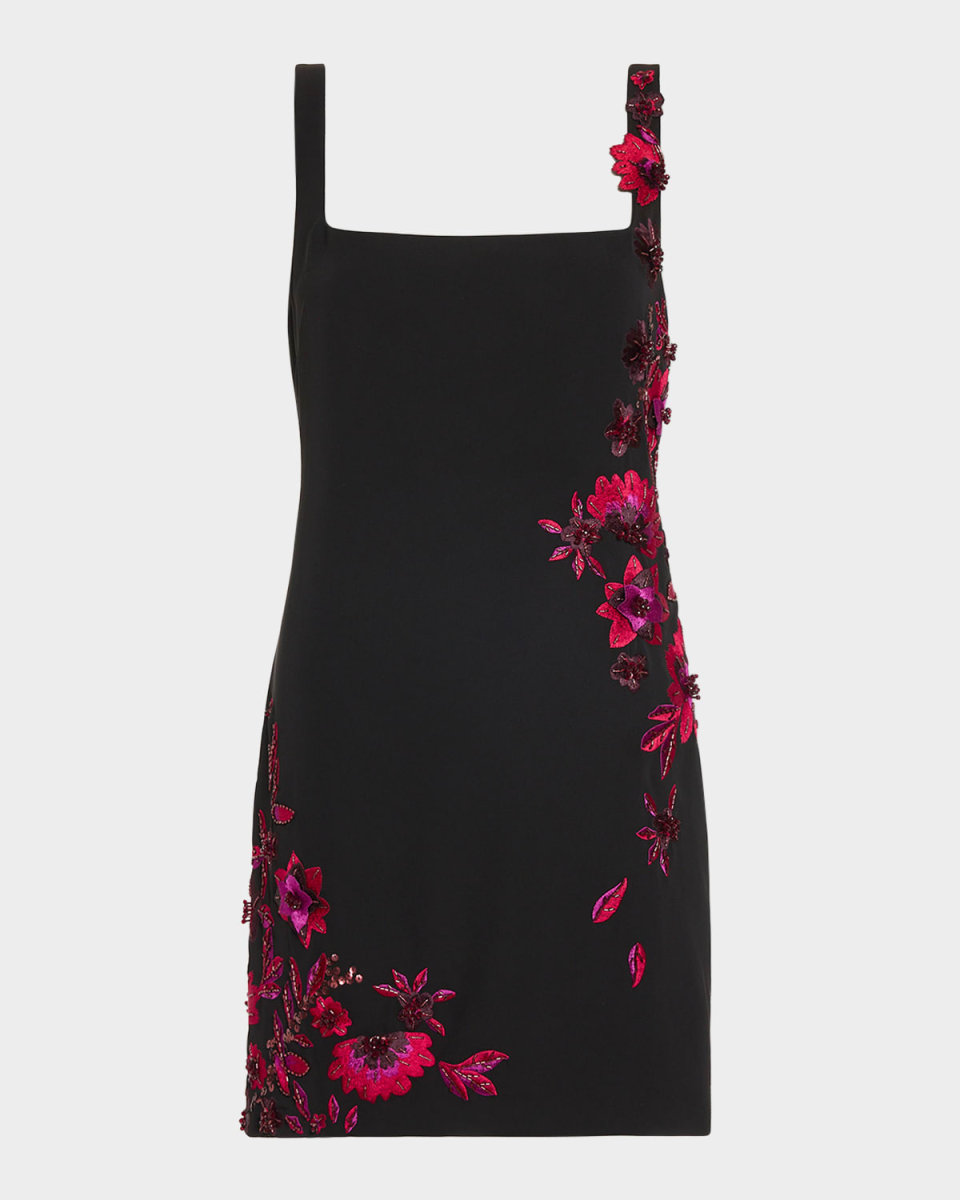 Tina Embellished Floral Mini Dress
